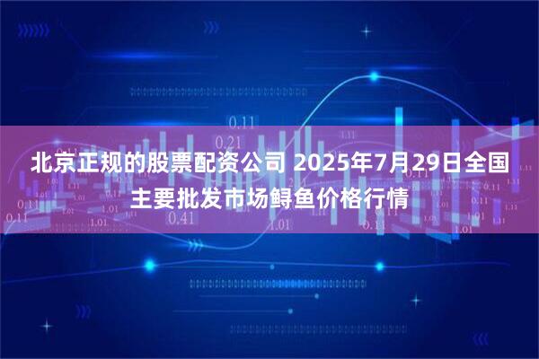北京正规的股票配资公司 2025年7月29日全国主要批发市场鲟鱼价格行情